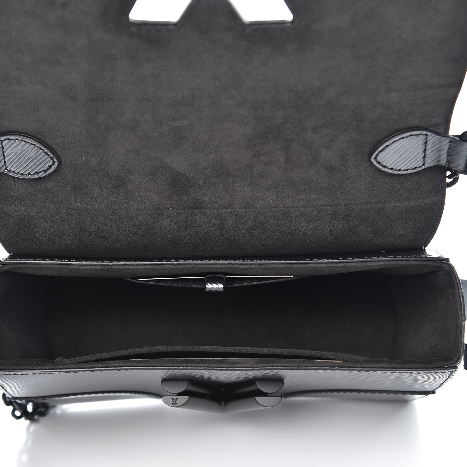Louis Vuitton Epi Patent Twist Shoulder Bag MM Anthracite Nacre 5 of 6