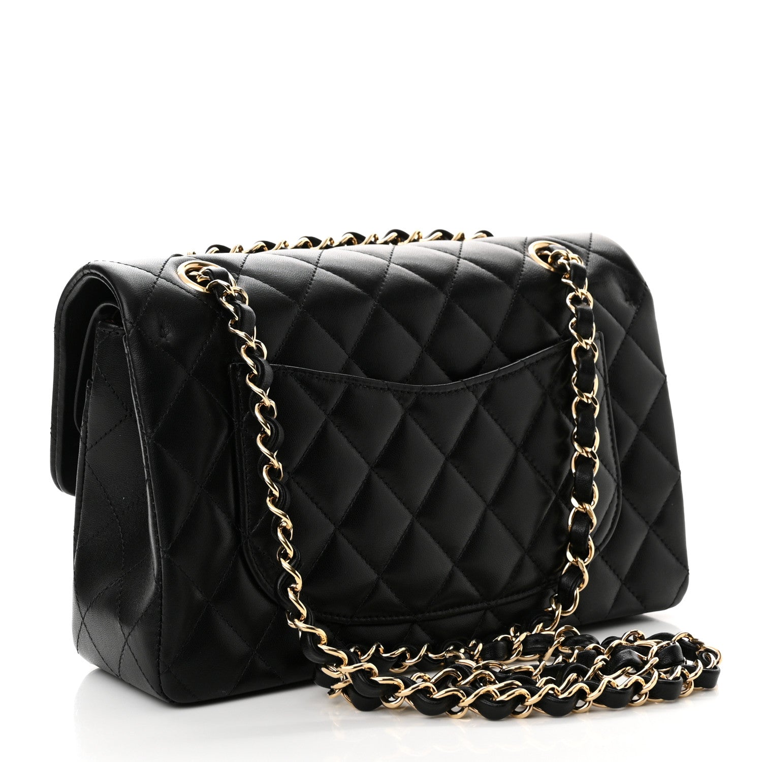 Chanel Lambskin Quilted Small Double Flap Black 3 of 10