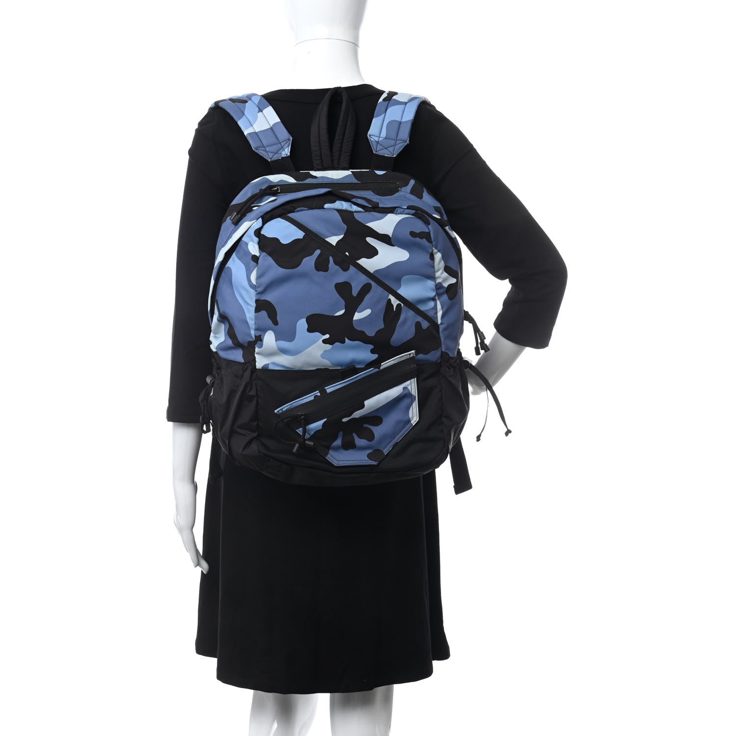 Valentino Garavani Nylon Camouflage Backpack Blue 2 of 10