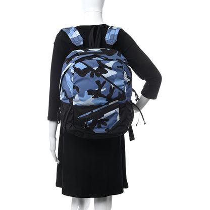 Valentino Garavani Nylon Camouflage Backpack Blue 2 of 10