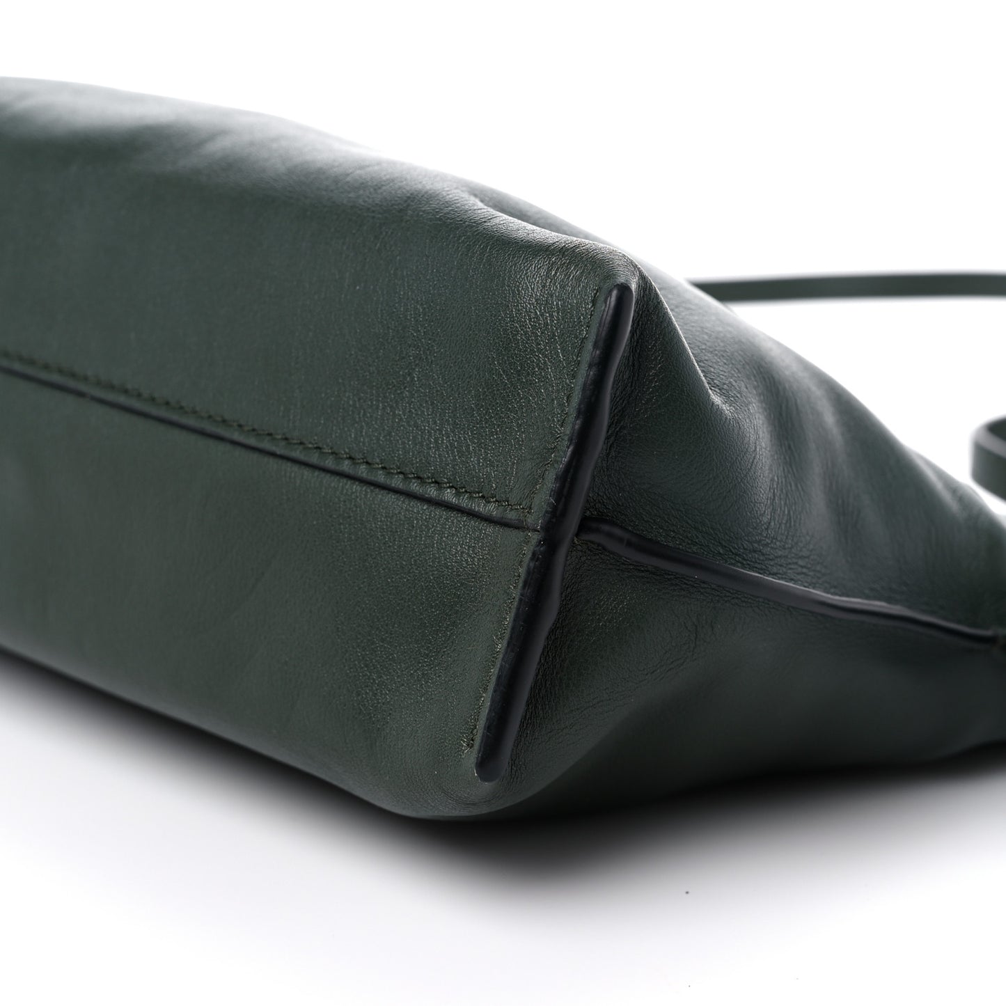 Calfskin Mini Flamenco Knot Clutch Vintage Khaki