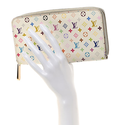 Louis Vuitton Monogram Multicolor Zippy Wallet White Litchi 2 of 12