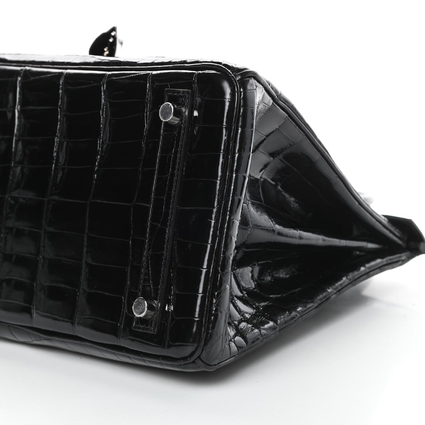 Shiny Niloticus Crocodile Birkin 30 Black