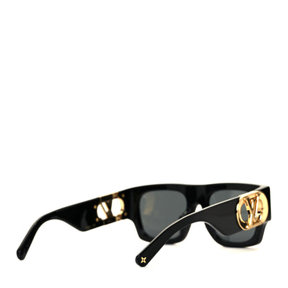 Louis Vuitton Acetate LV Link Square Sunglasses Z1478E Black 4 of 8