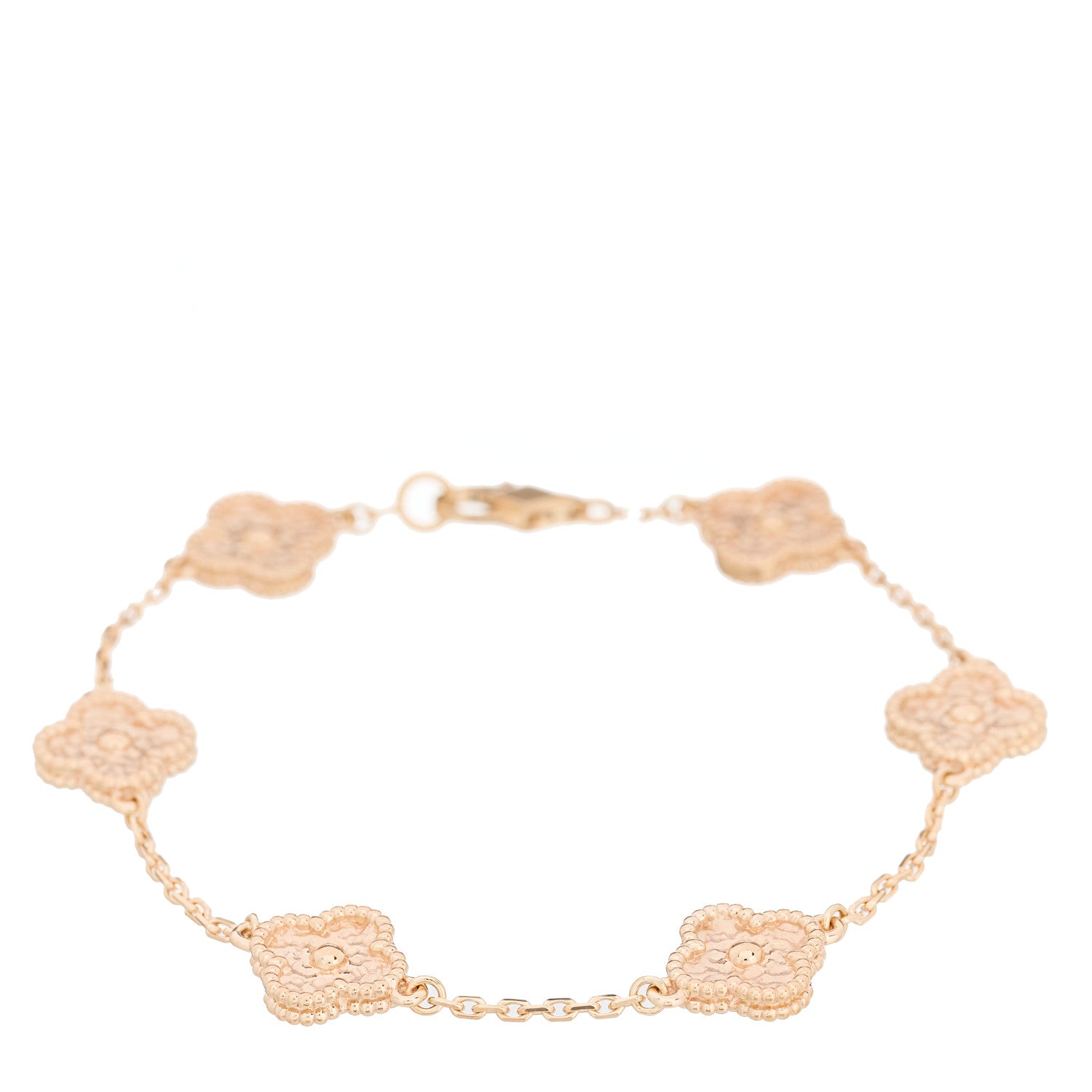 Van Cleef & Arpels 18K Rose Gold 6 Motifs Sweet Alhambra Bracelet 1 of 5