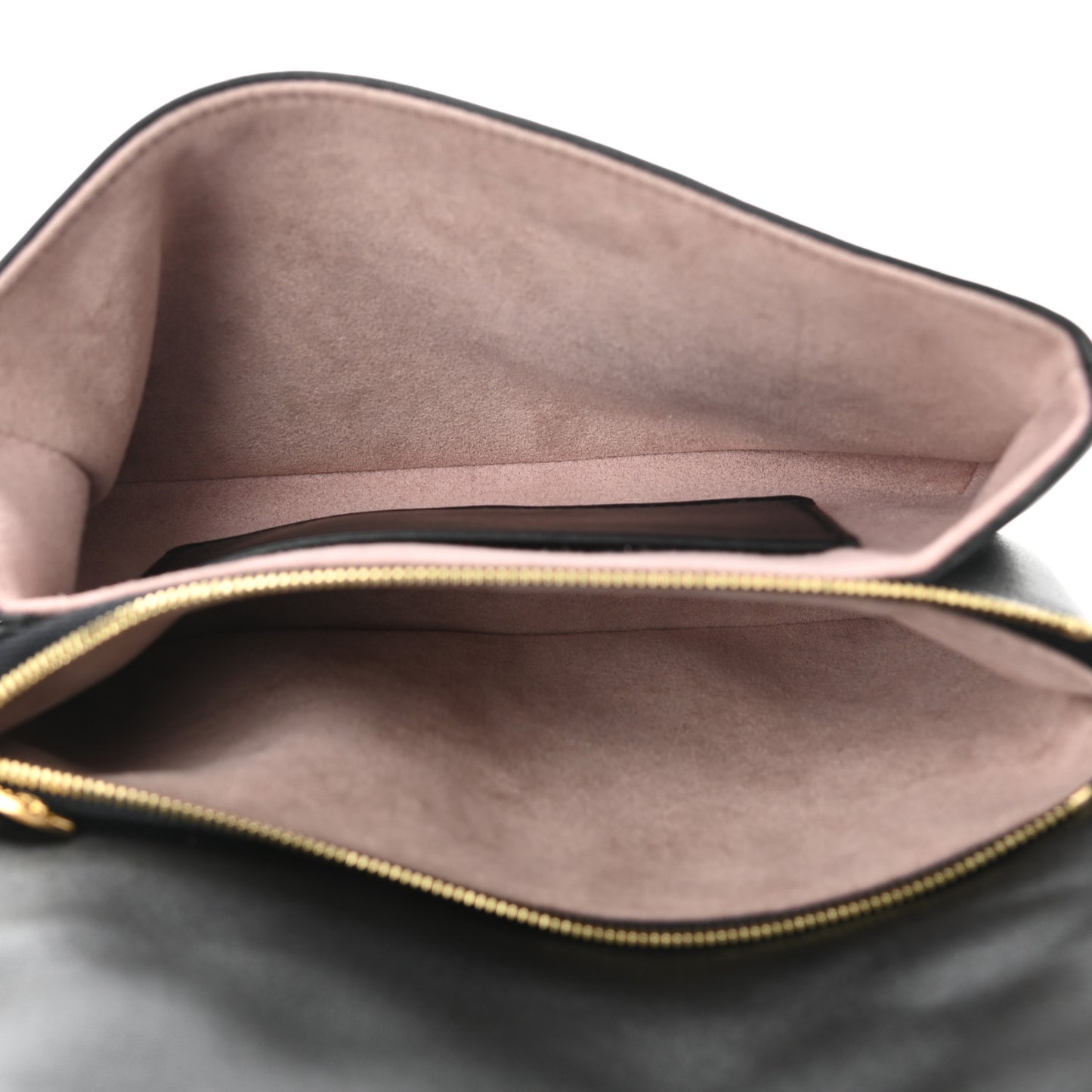 Lambskin Embossed Monogram Pochette Coussin Black