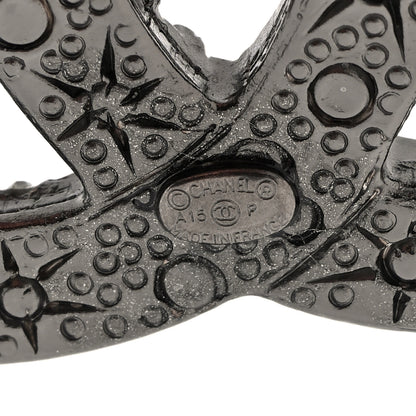 Chanel Swarovski Crystal Large CC Brooch Ruthenium 3 of 3