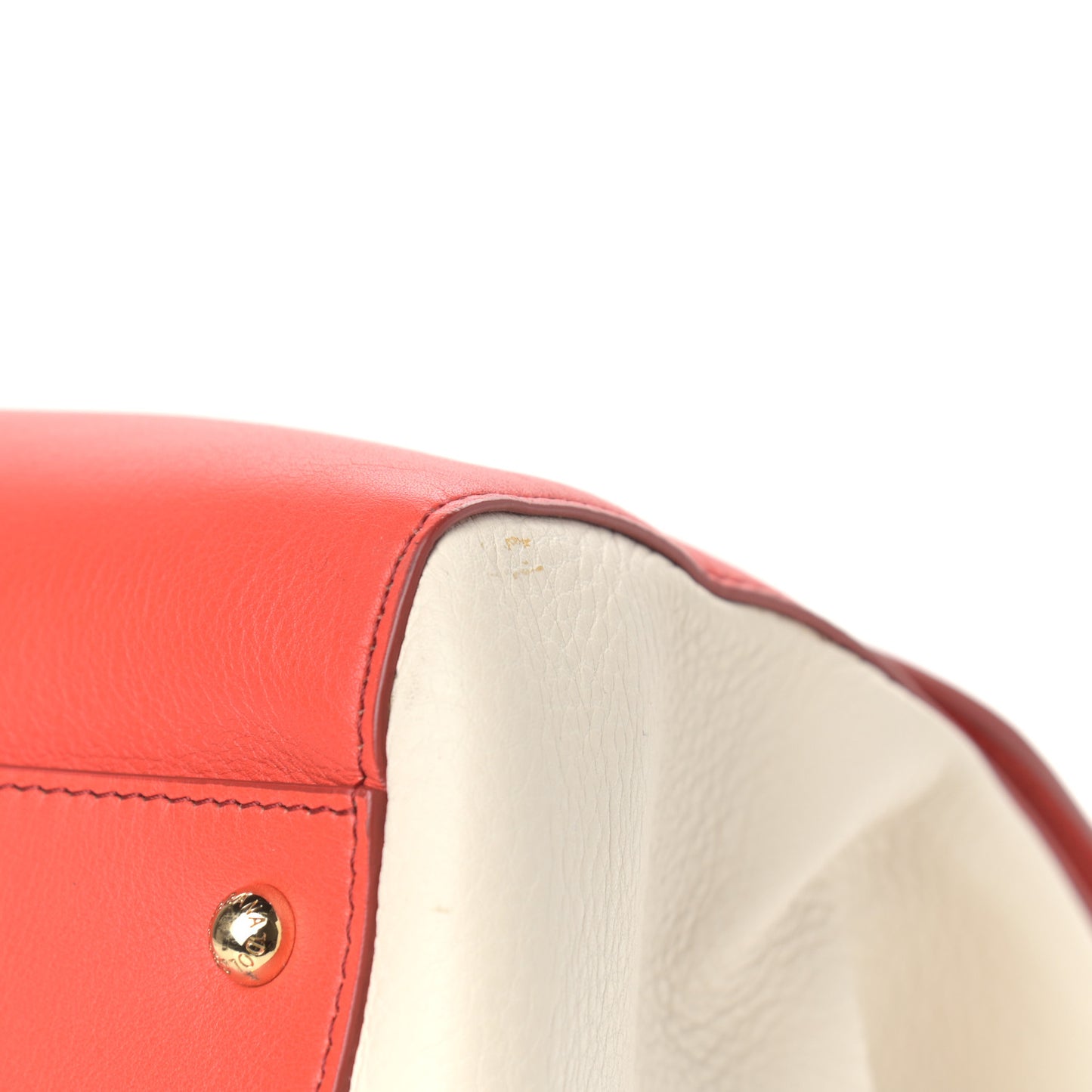 Calfskin Bi-Color Medium Miss Sicily Satchel Red White