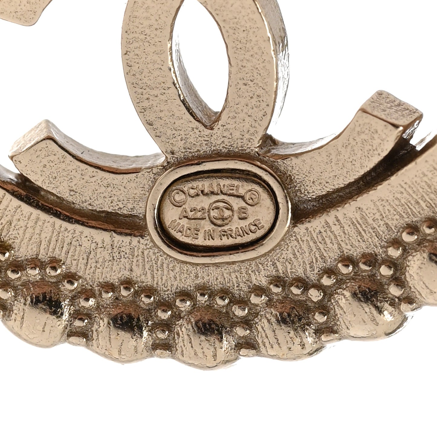 Crystal CC Hoop Earrings Gold Black