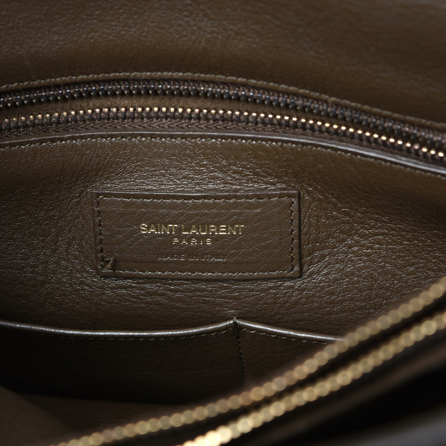 Saint Laurent Suede Large Sac De Jour Carryall Military Brown 6 of 18