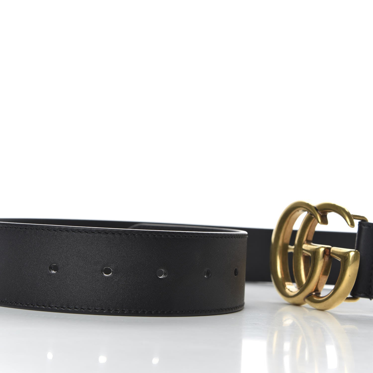 Gucci Calfskin Double G 40mm Belt 85 34 Black 4 of 5