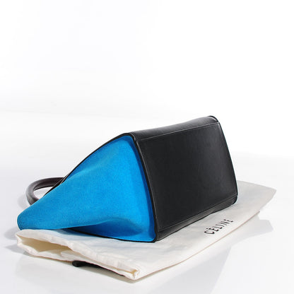 Celine Smooth Calfskin Suede Small Tri-Color Trapeze Turquoise 4 of 9