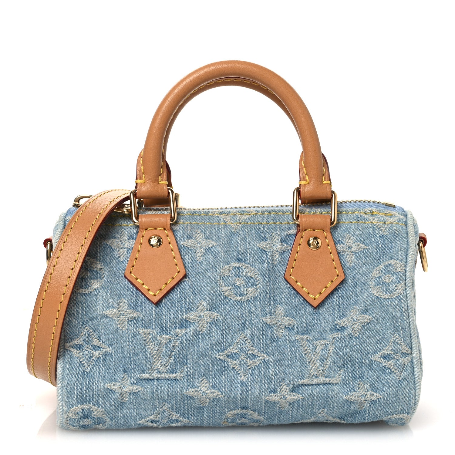 Louis Vuitton Monogram Denim Nano Speedy Sky Blue 1 of 10