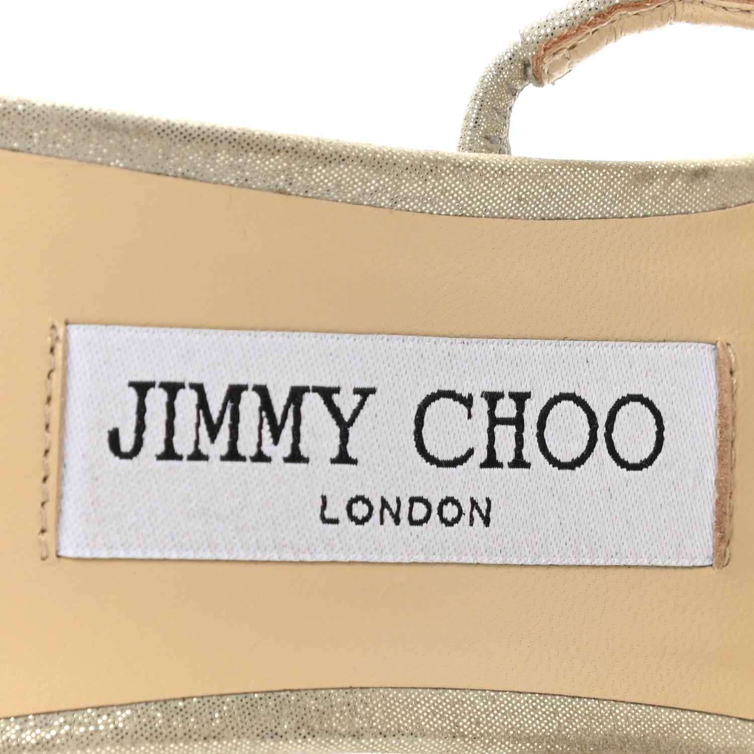 Jimmy Choo Shimmer Suede Pearl Embellished Amara 85 Mule Sandals 37 Champagne 7 of 7