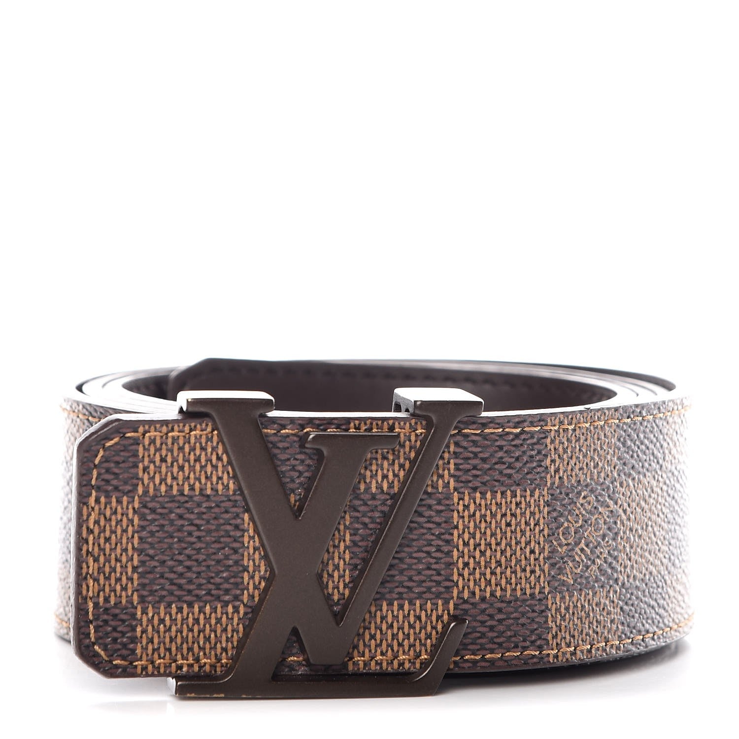 Louis Vuitton Damier Ebene 40mm LV Initiales Belt 95 38 1 of 9