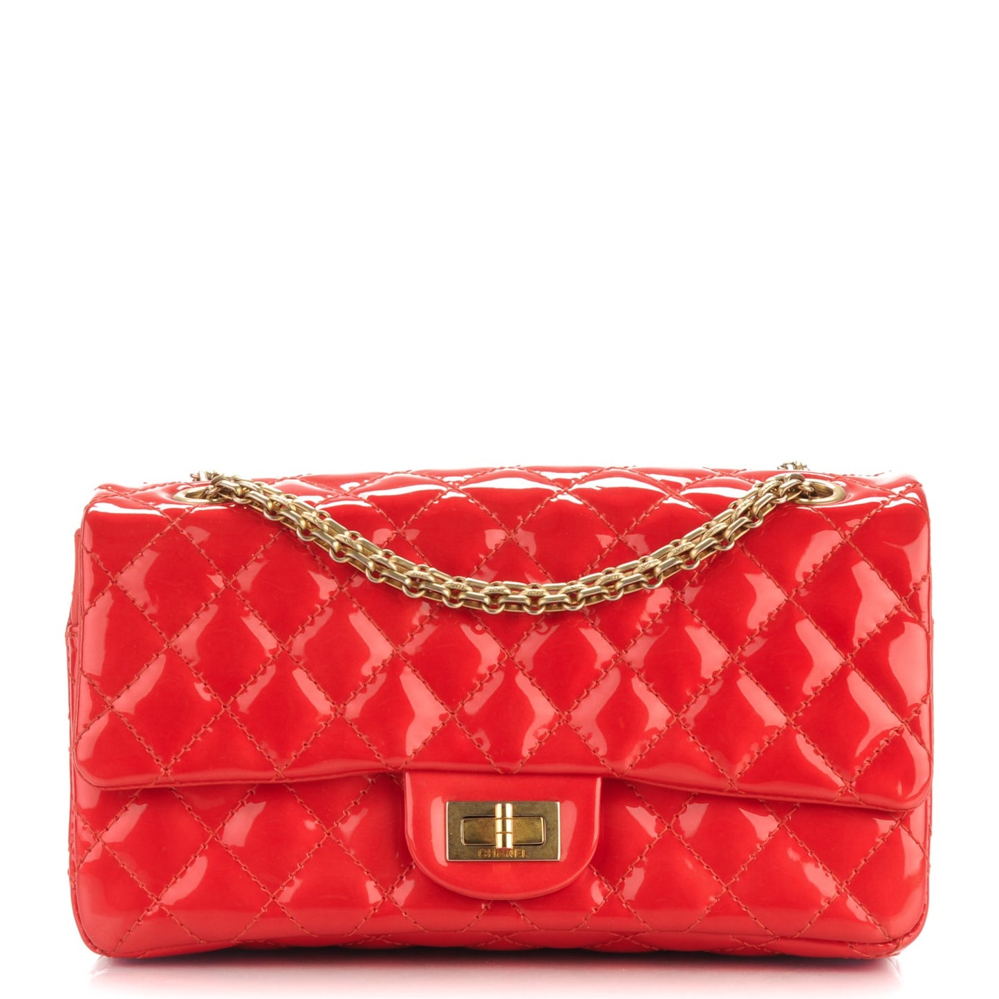 Patent Quilted Accordion Reissue 2.55 Flap Red