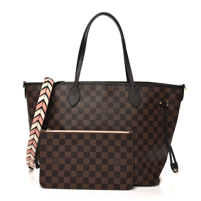 Louis Vuitton Damier Ebene Braided Neverfull MM Pink 3 of 10