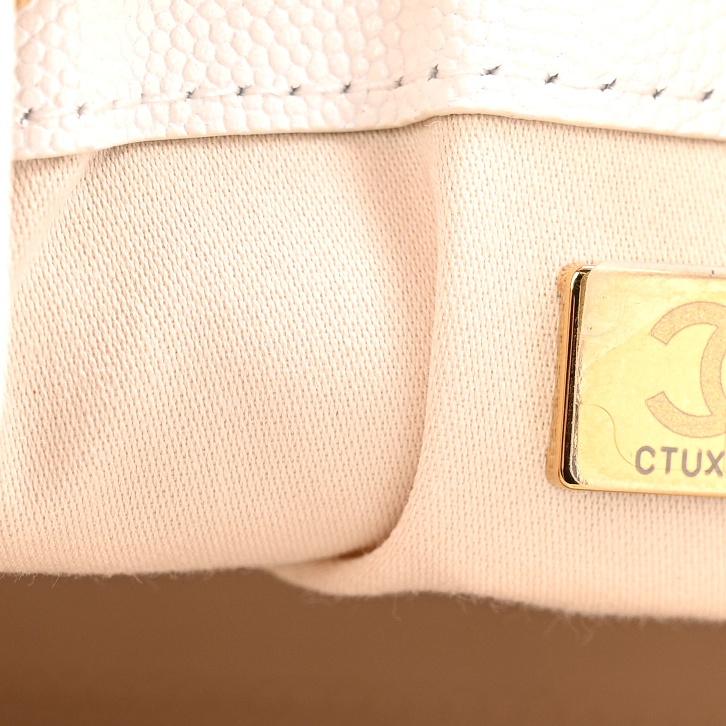 Caviar Quilted Small Chanel 25 Handbag White