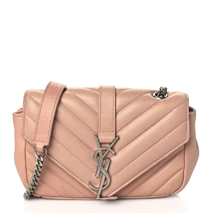 Saint Laurent Sheepskin Matelasse Monogram Classic Baby Chain Bag Pale Pink 1 of 10