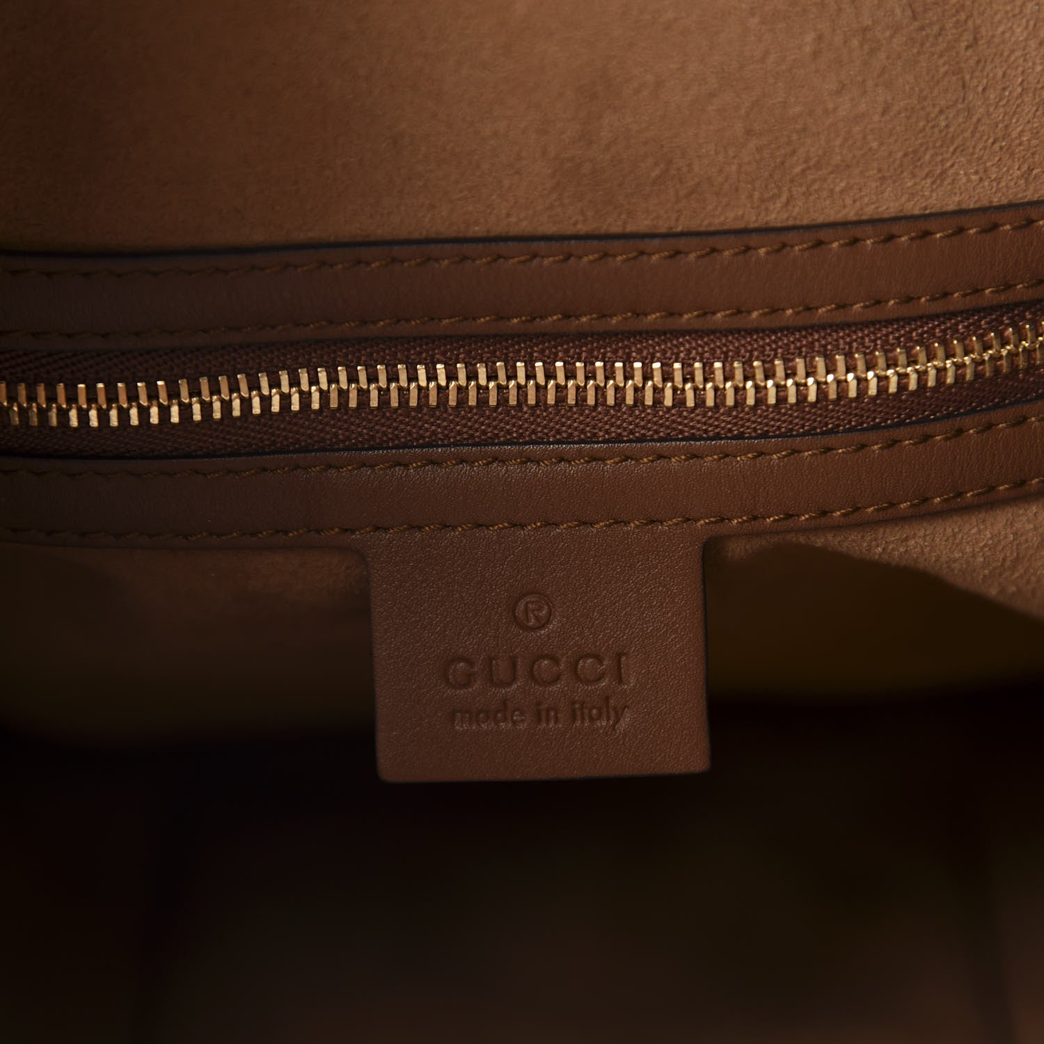 Gucci GG Supreme Monogram Large Linea A Hobo Light Brown 8 of 10