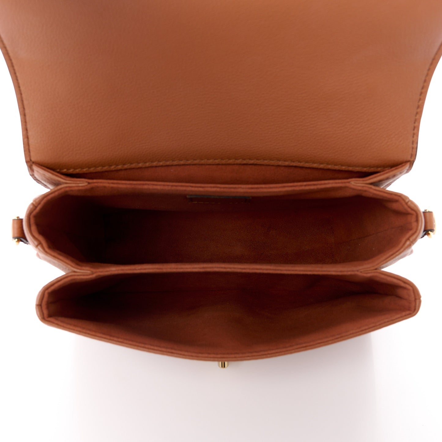 Grained Calfskin Lockme Oxford Cognac