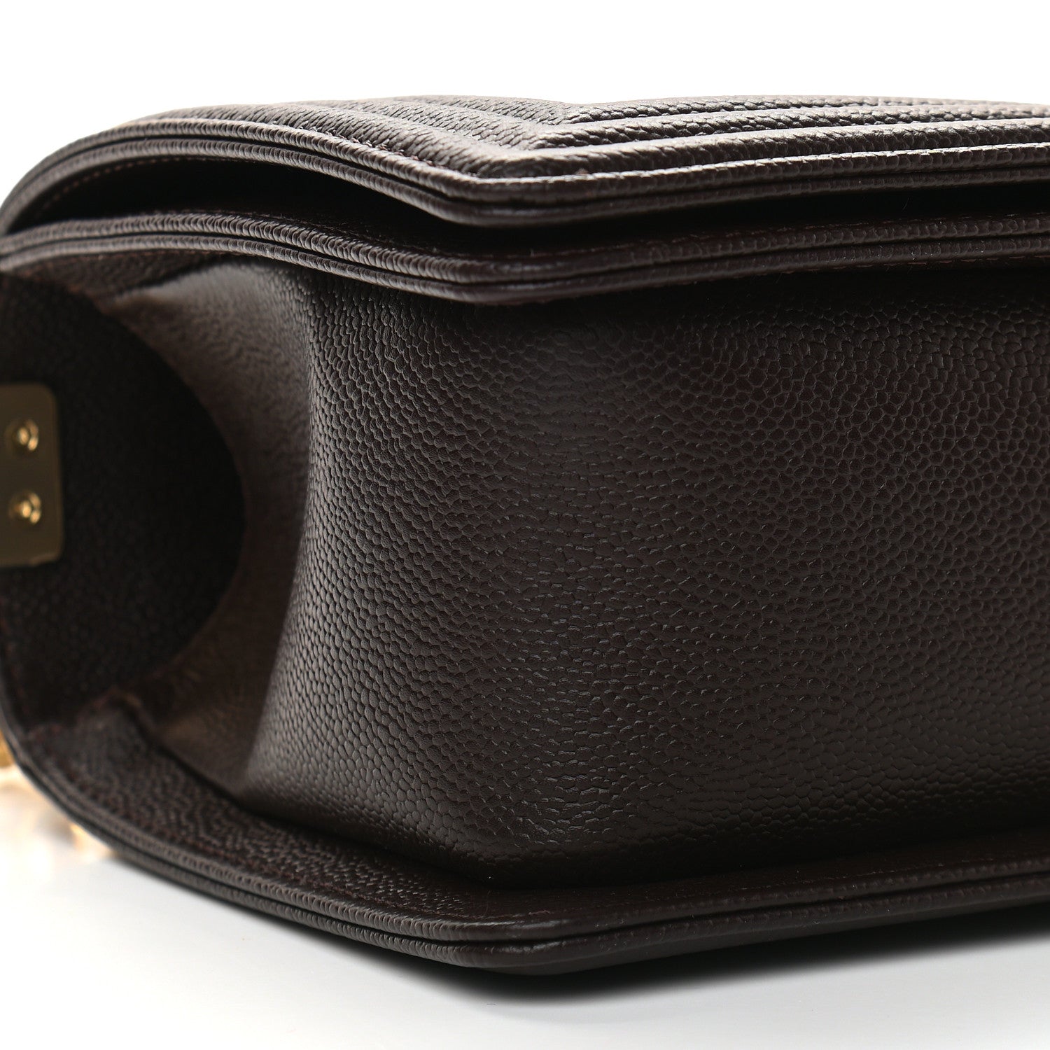 Chanel Caviar Quilted Medium Boy Flap Dark Brown 7 of 8
