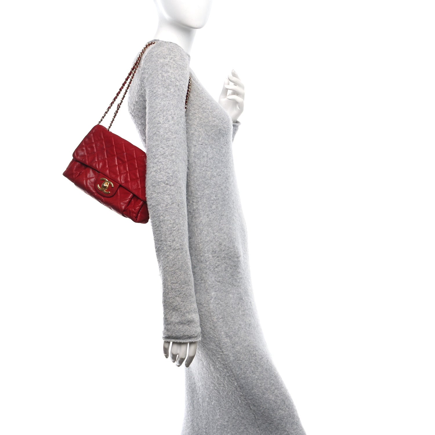 Chanel Iridescent Calfskin Quilted Small Chic Quilt Flap Red 2 of 11