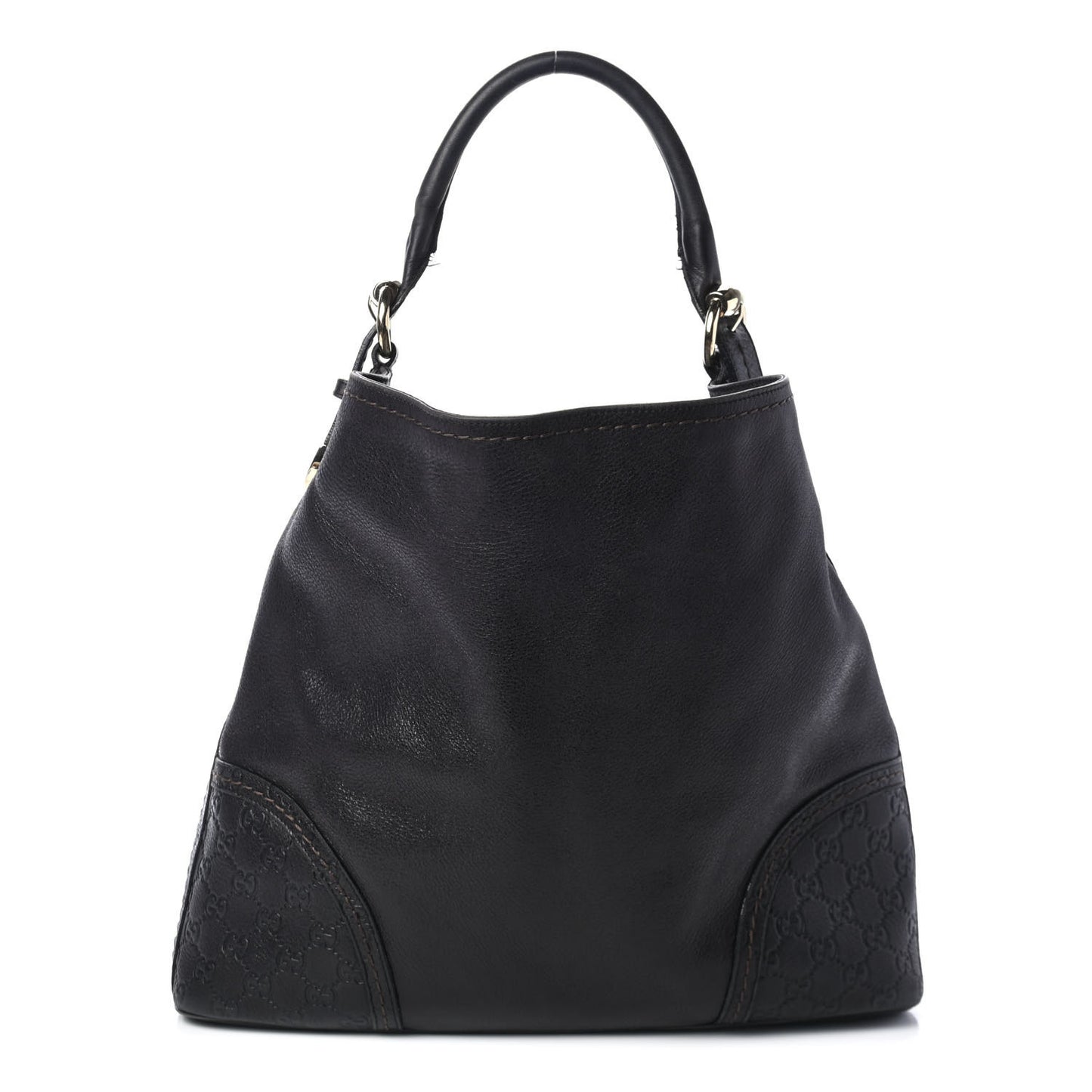 Calfskin Guccissima Trim Large Signoria Black