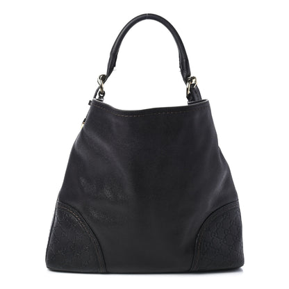 Gucci Calfskin Guccissima Trim Large Signoria Black 1 of 4