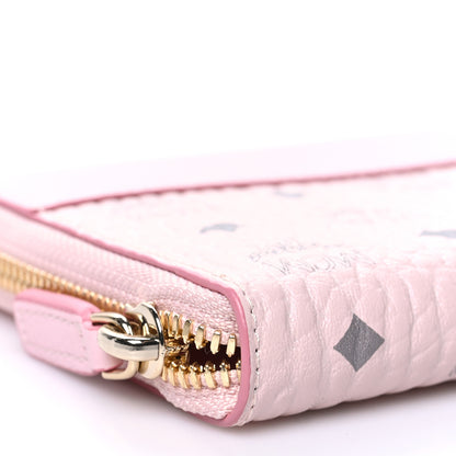 MCM Visetos Large Zip Around Wallet Powder Pink 8 of 10