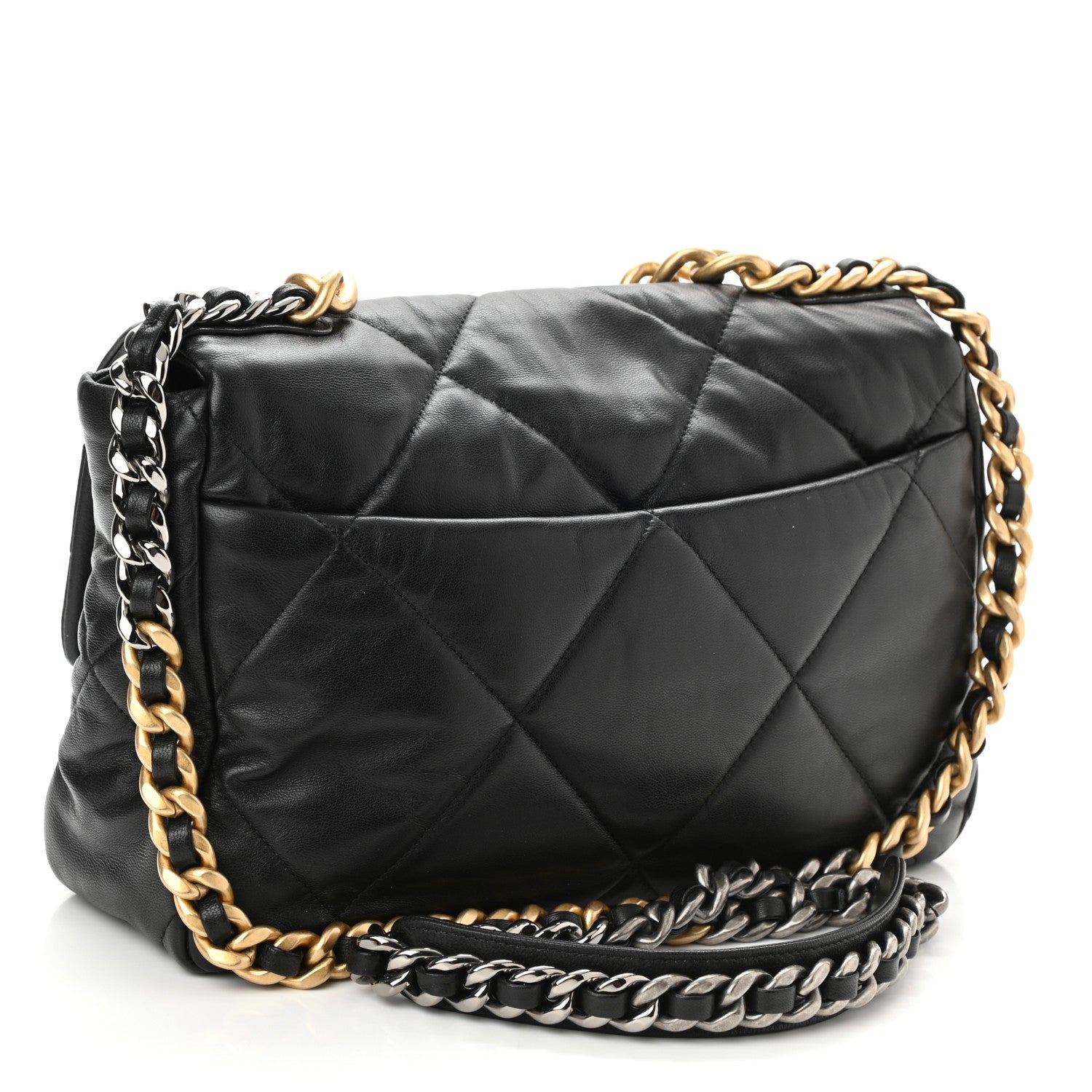 Chanel Lambskin Quilted Large Chanel 19 Flap Black 3 of 10