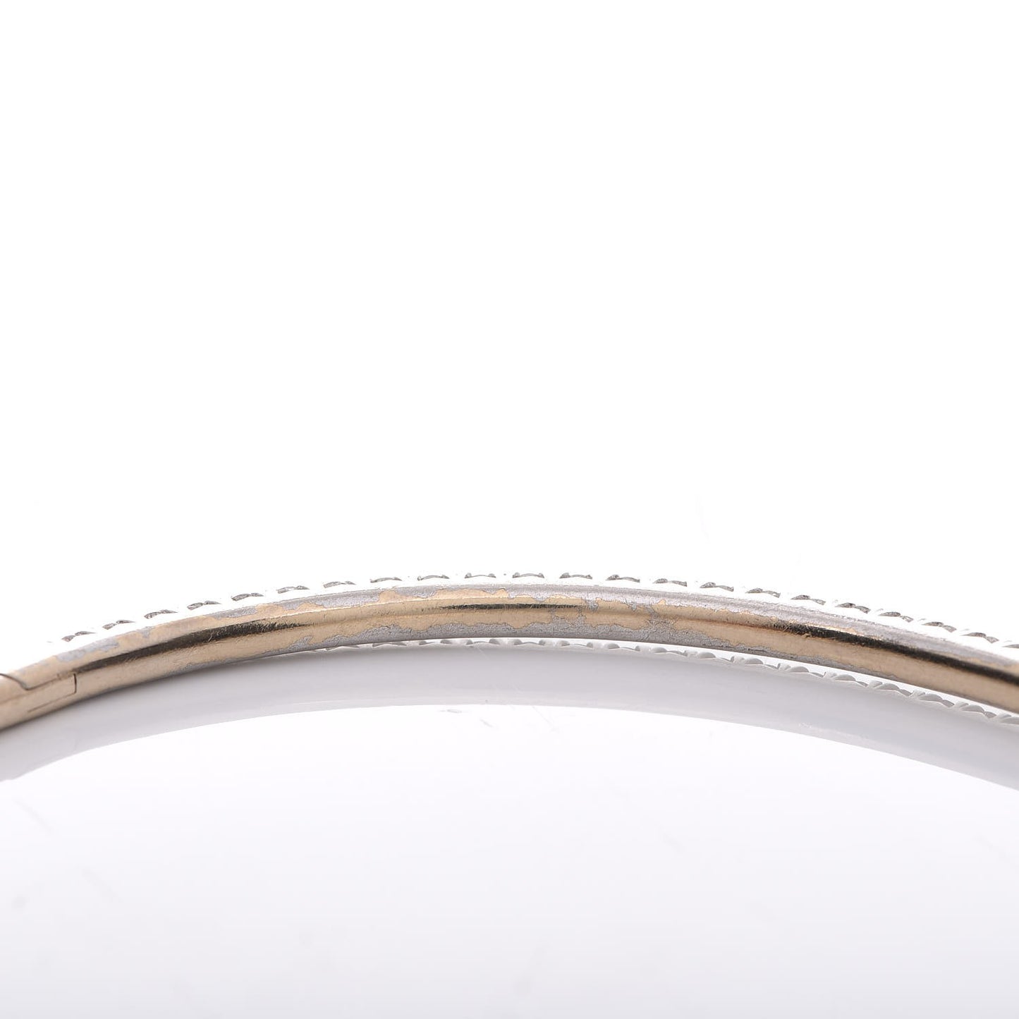 18K White Gold Diamond Metro Hinged Bangle