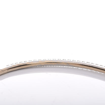 Tiffany 18K White Gold Diamond Metro Hinged Bangle 8 of 10