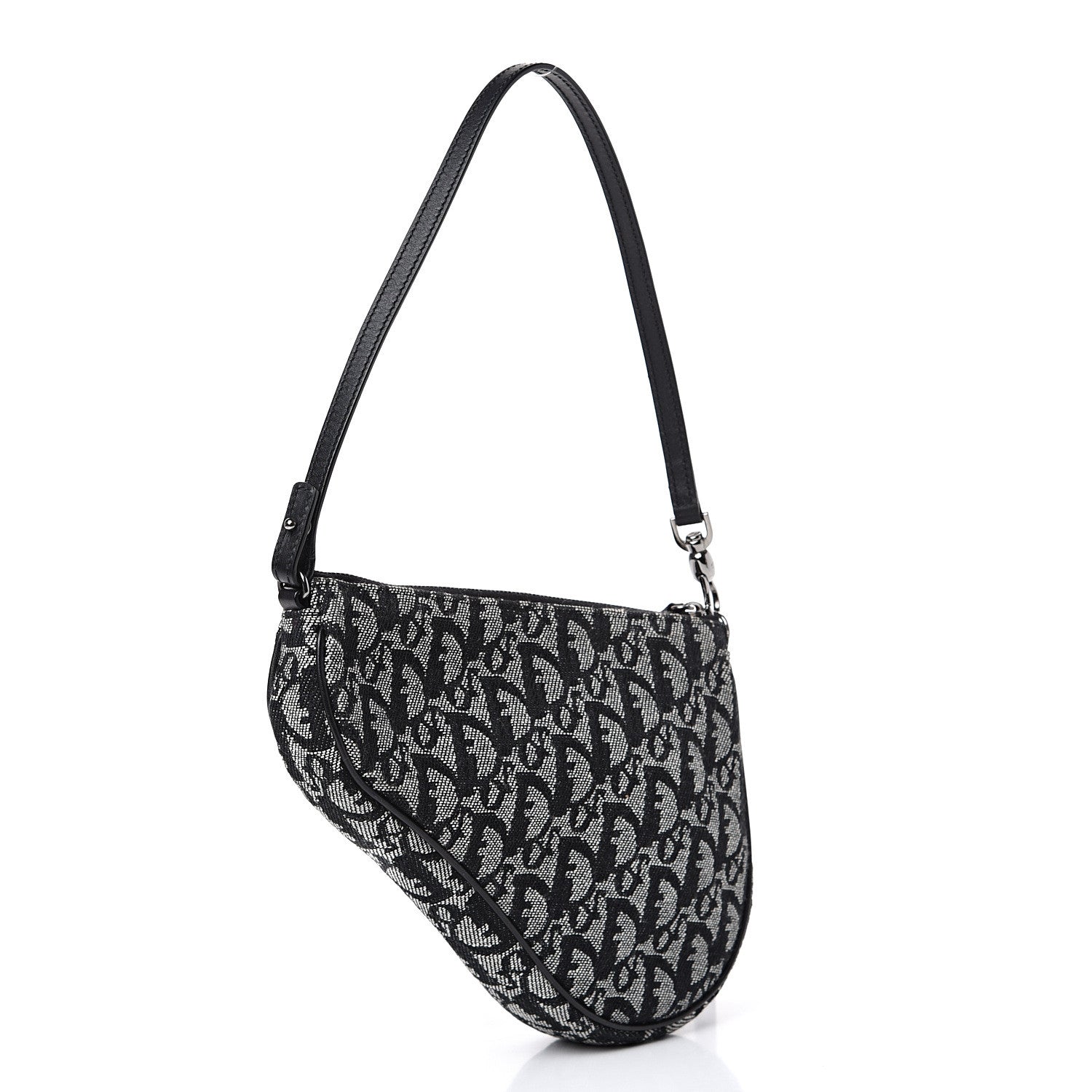 Christian Dior Monogram Mini Saddle Pochette Black 2 of 10