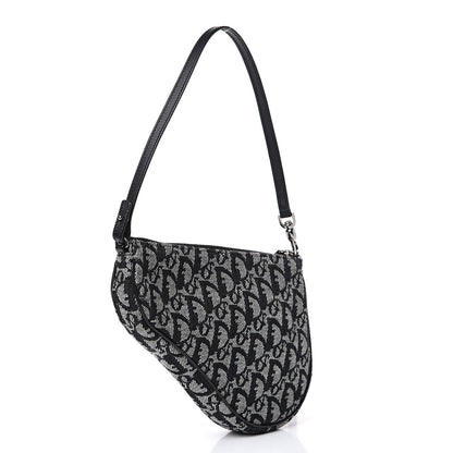 Christian Dior Monogram Mini Saddle Pochette Black 2 of 10