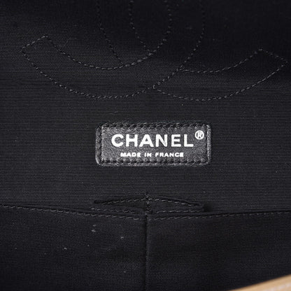Chanel Lambskin Quilted Colorblock Jumbo Double Flap Black White Beige 7 of 15