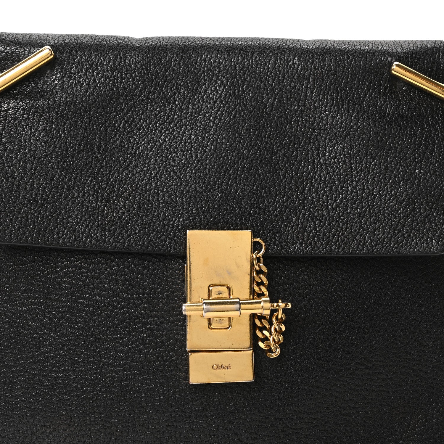 Chloe Grained Lambskin Drew Shoulder Bag Black 8 of 10