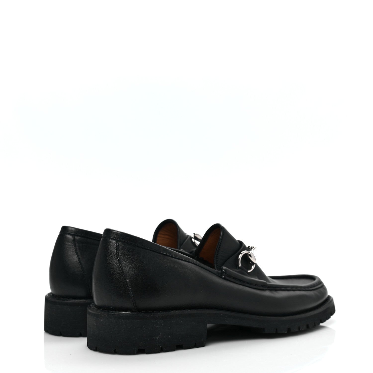 Gucci Laredo Calfskin Mens Horsebit Loafers 8.5 Black 4 of 9