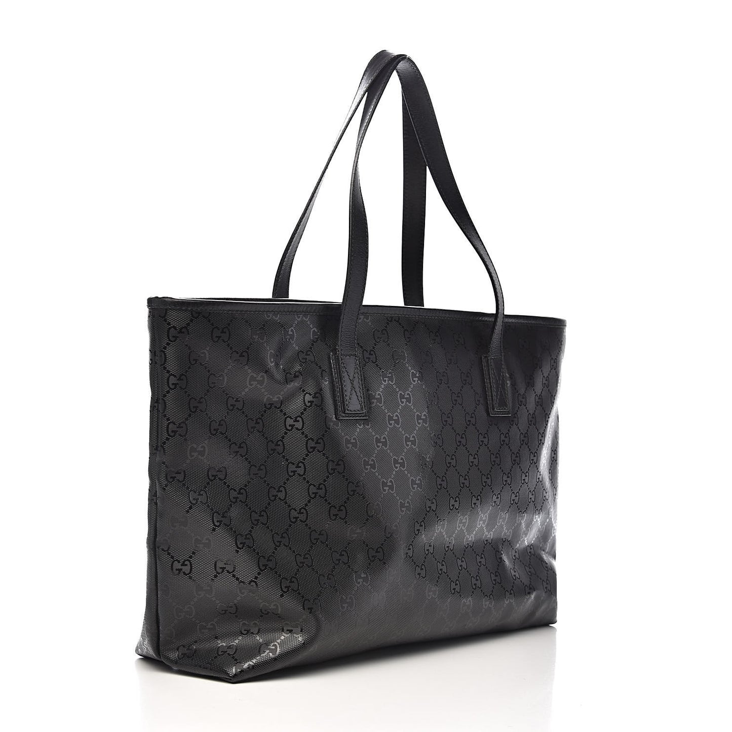 Imprime Monogram Medium Zippered Shopping Tote Black
