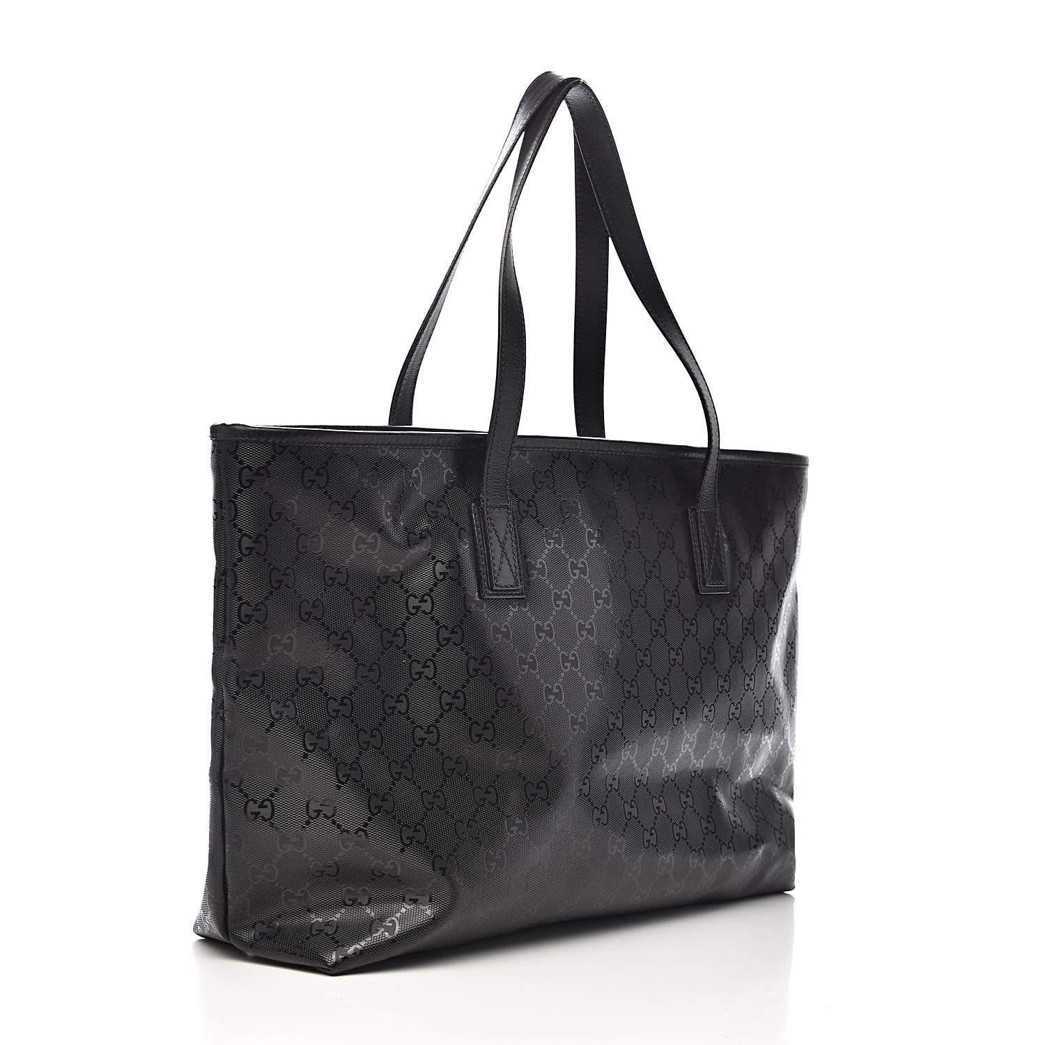 Gucci Imprime Monogram Medium Zippered Shopping Tote Black 3 of 13