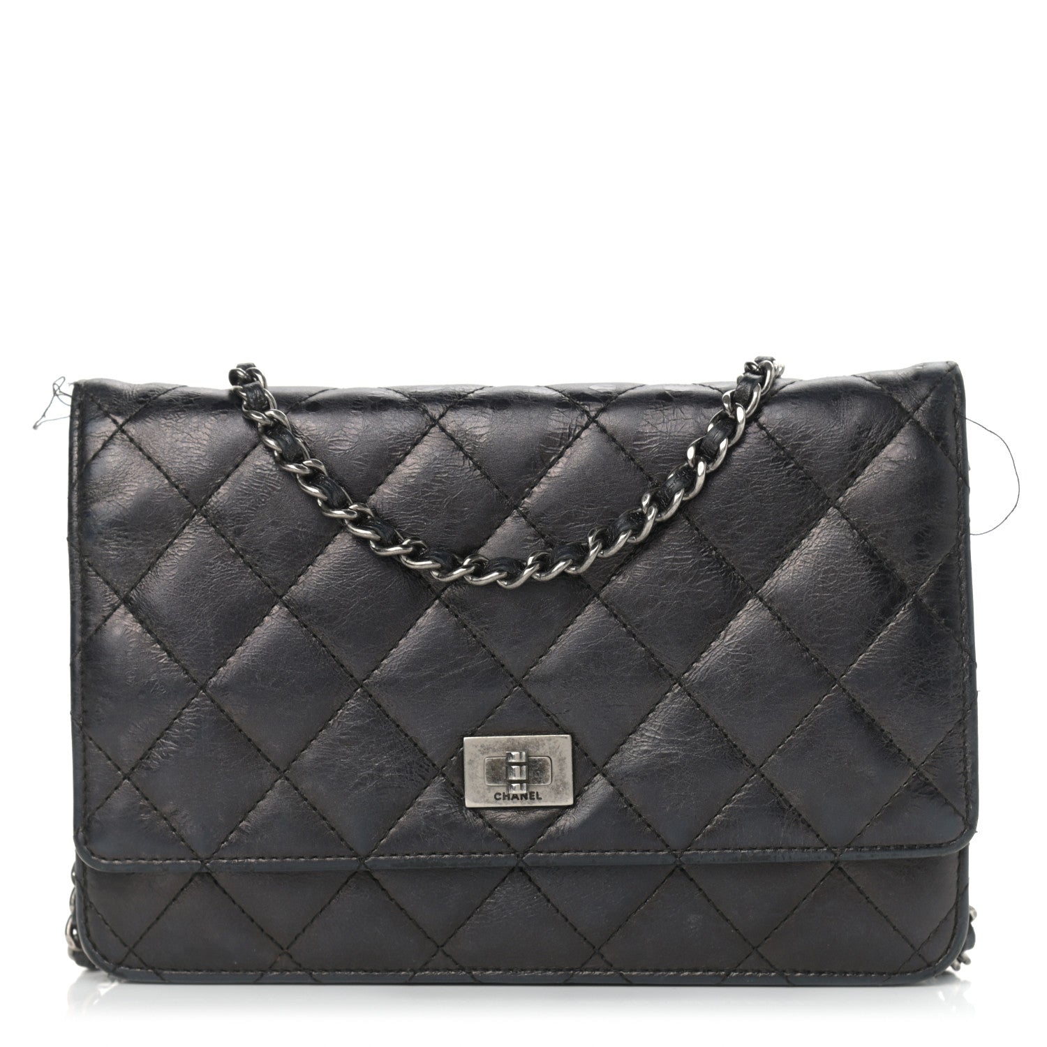 Chanel Aged Calfskin Reissue Wallet On Chain WOC Black 1 of 13