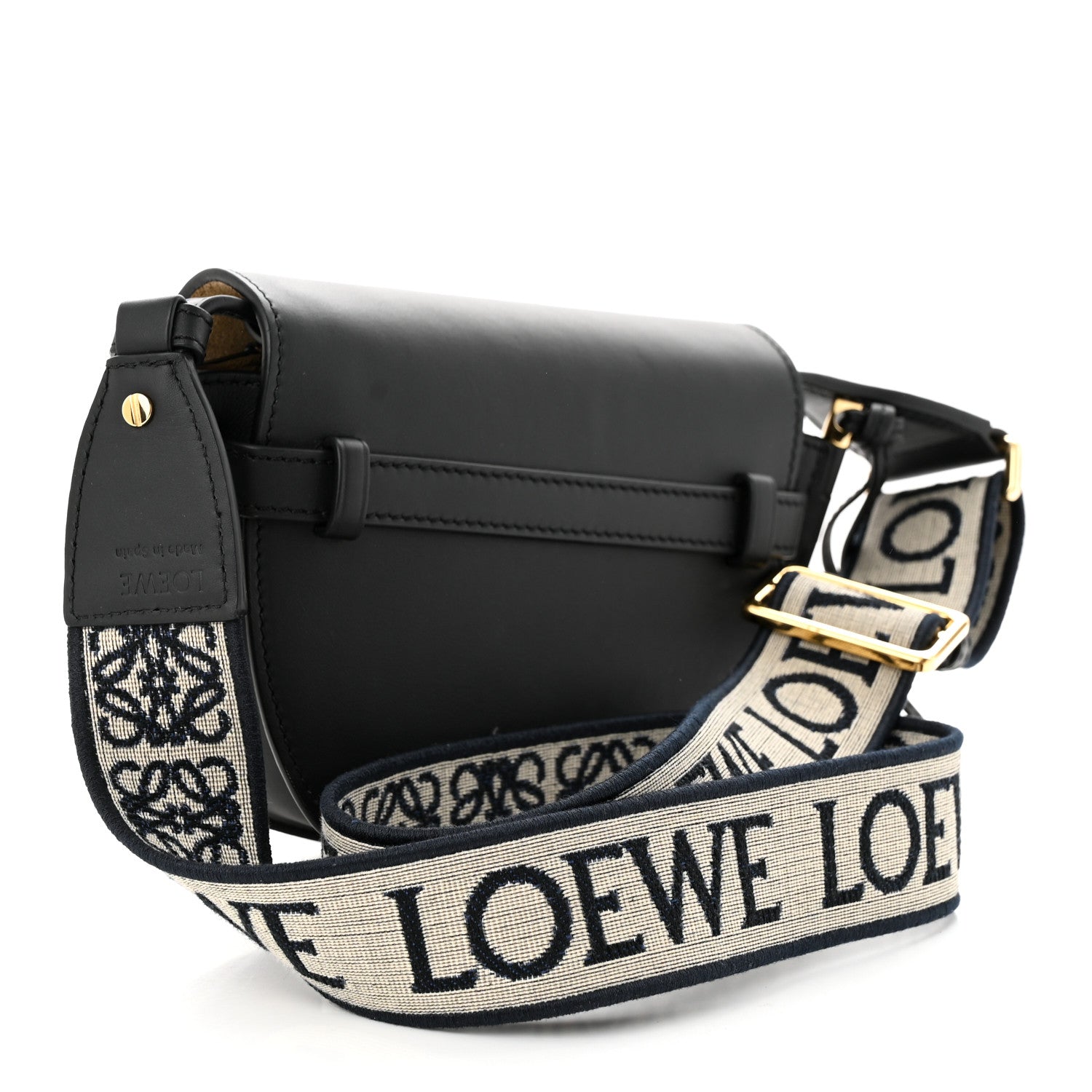 Loewe Calfskin Jacquard Mini Gate Dual Bag Black 3 of 10