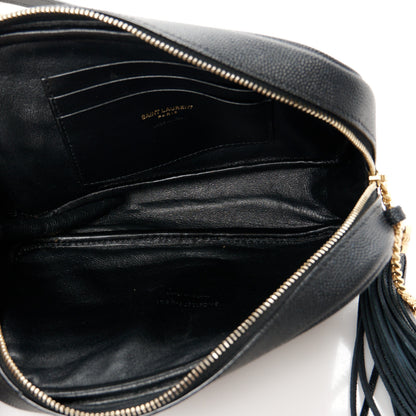 Saint Laurent Grain De Poudre Matelasse Monogram Mini Lou Camera Bag Black 5 of 11