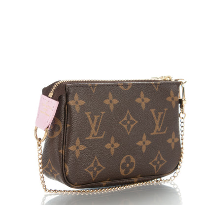 Louis Vuitton Monogram 2016 Christmas Animation Mini Pochette Accessories Rose Ballerine 3 of 7