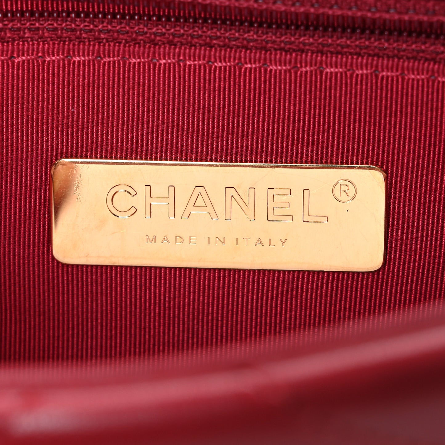 Goatskin Quilted Medium Chanel 19 Flap Red