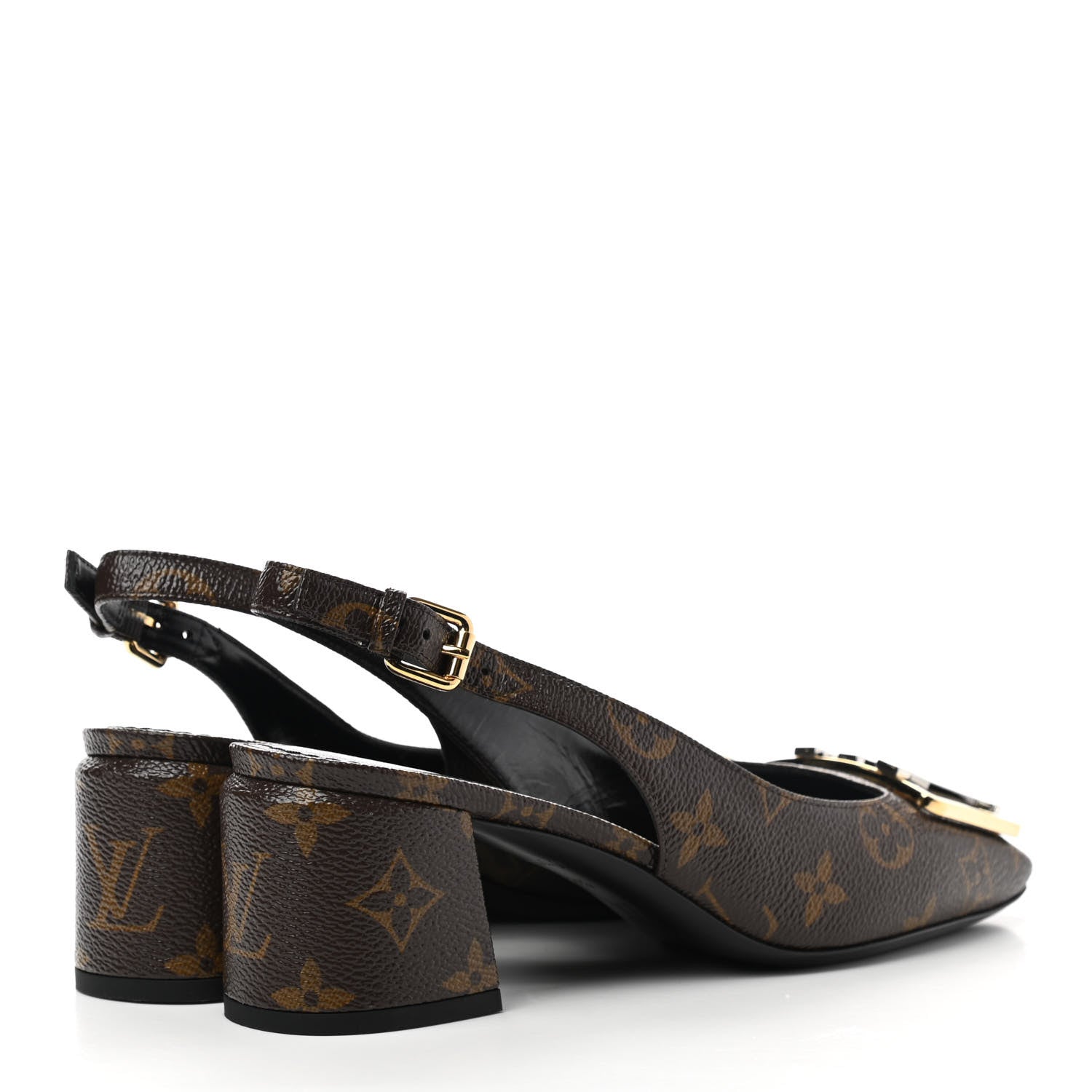 Louis Vuitton Monogram Madeleine Slingback Pumps 37.5 4 of 10