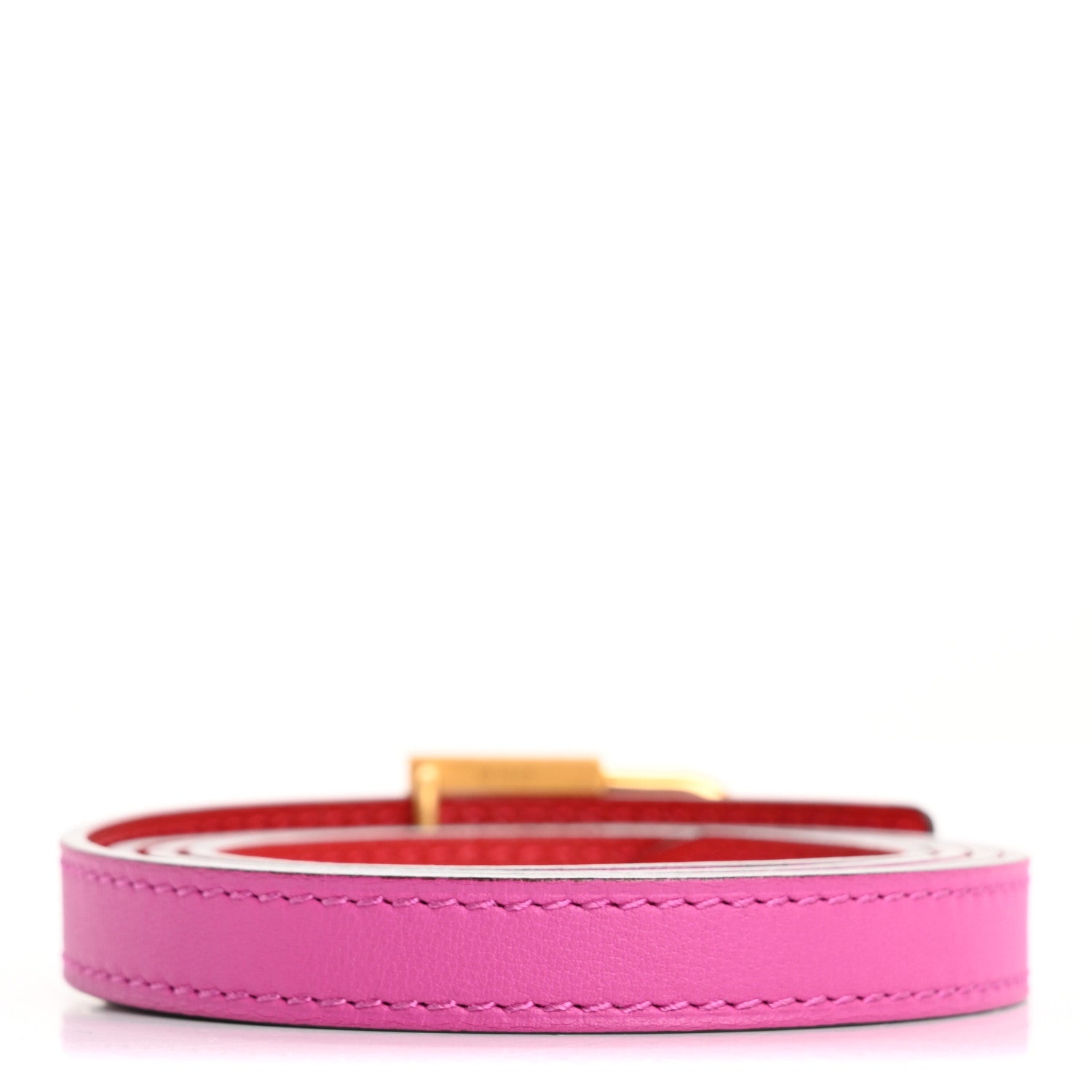Hermes Swift Epsom 13mm Romance Belt 85 34 Magnolia Rouge Casaque 2 of 9