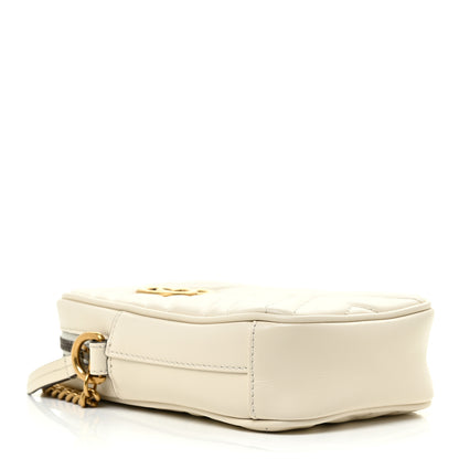 Gucci Calfskin Matelasse Mini GG Marmont Crossbody Bag White 3 of 11