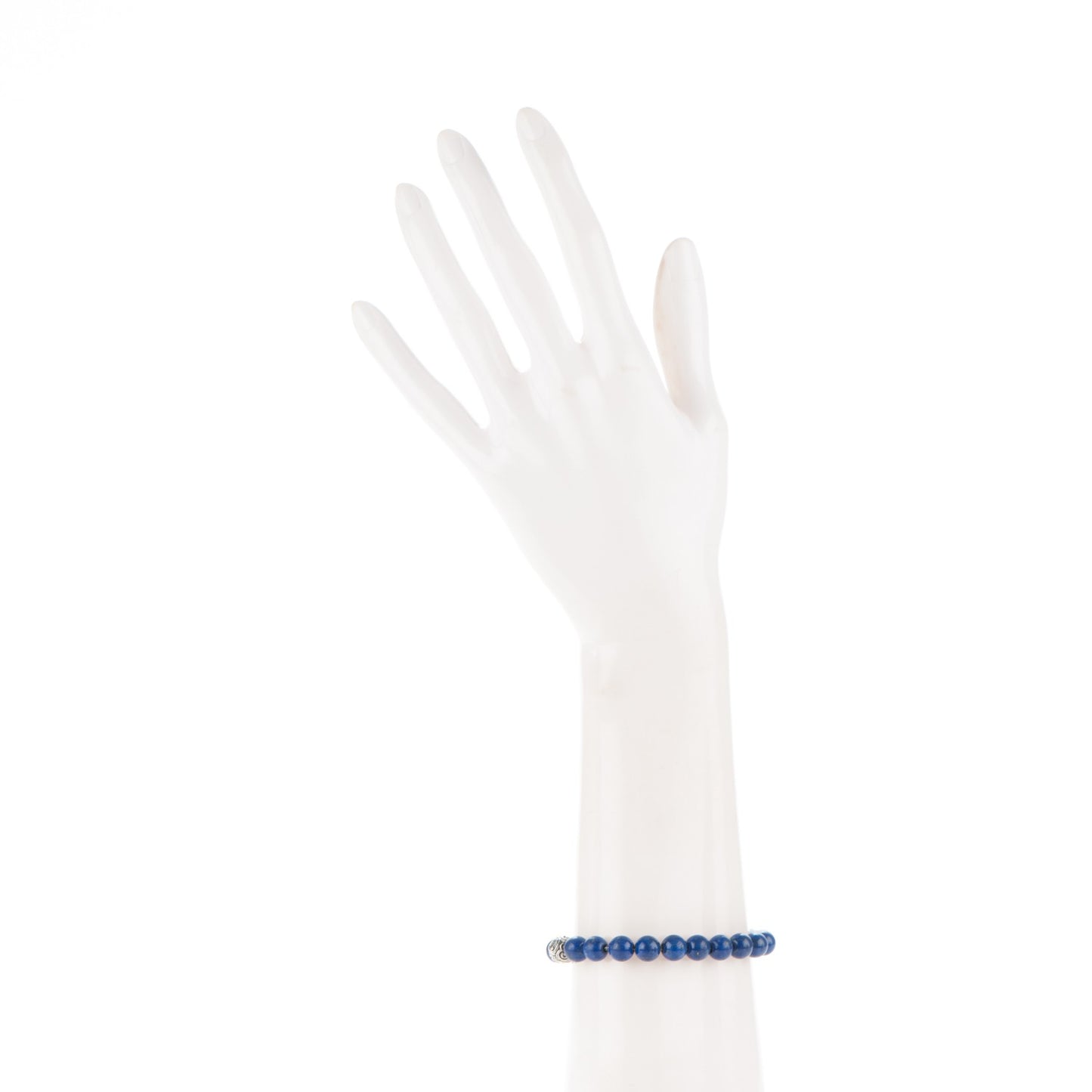 Sterling Silver Lapix Lazuli Spiritual Beads 8mm Bracelet