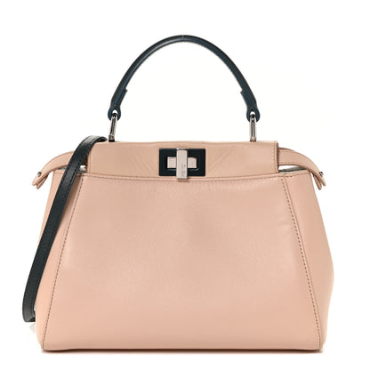 Fendi Nappa Colorblock Mini Peekaboo Iconic Satchel Soap Amazzonia Opal 1 of 9